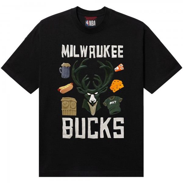 Футболка Milwaukee Bucks NBA x MARKET Unisex Claymation - Black