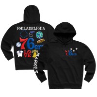 Толстовка Philadelphia 76ers NBA x MARKET Unisex Claymation - Black