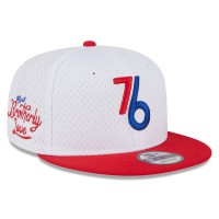 Бейсболка Philadelphia 76ers New Era 2022/23 City Edition Mesh Crown 9FIFTY - White/Red