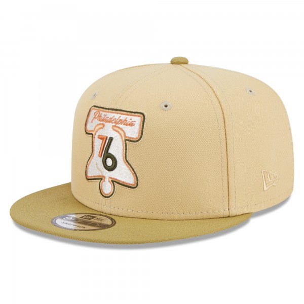 Бейсболка Philadelphia 76ers New Era Khaki/Tan Green Collection Repreve 9FIFTY Snapback