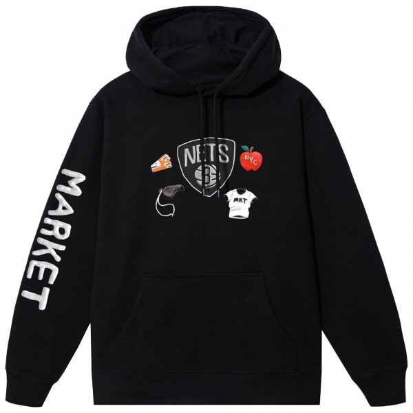 Толстовка Brooklyn Nets NBA x MARKET Unisex Claymation - Black