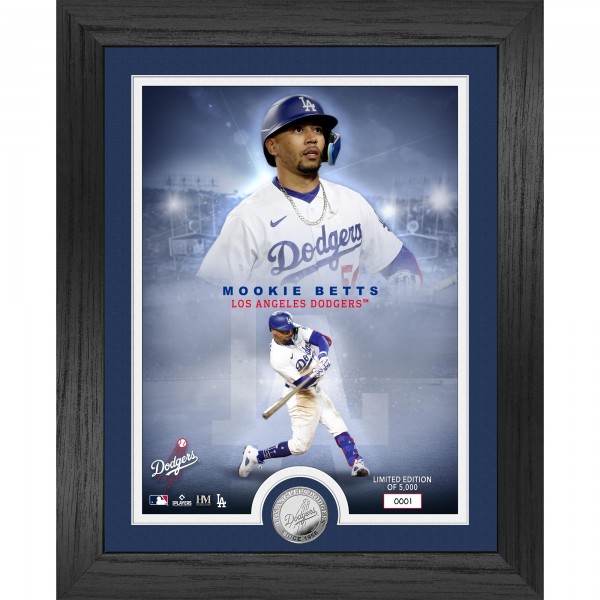 Los Angeles Dodgers Mookie Betts Highland Mint 13 x 16 Silver Coin Photo Mint