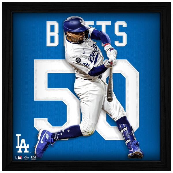 Los Angeles Dodgers Mookie Betts Highland Mint 13 x 13 Impact Jersey Framed Photo