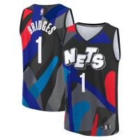 Игровая джерси Youth Brooklyn Nets Mikal Bridges Black Fast Break - City Edition