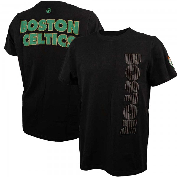 Футболка Boston Celtics FISLL 3D Puff Print Sliced Logo - Black