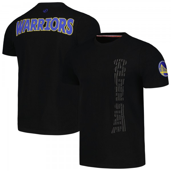 Футболка Golden State Warriors FISLL 3D Puff Print Sliced Logo - Black
