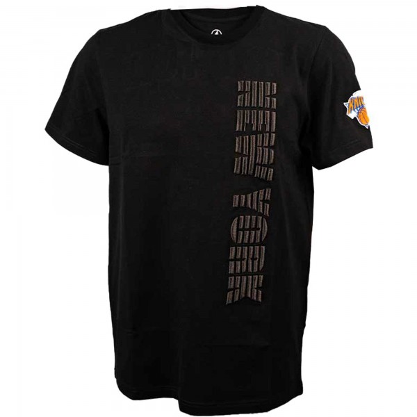 Футболка New York Knicks FISLL 3D Puff Print Sliced Logo - Black