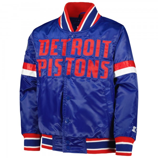 Куртка на кнопках Detroit Pistons Starter Youth Home Game Varsity Satin - Blue
