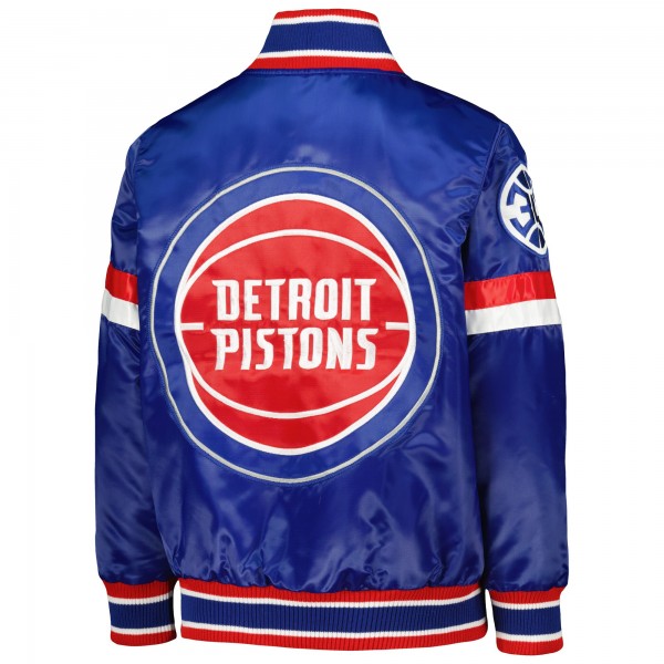 Куртка на кнопках Detroit Pistons Starter Youth Home Game Varsity Satin - Blue