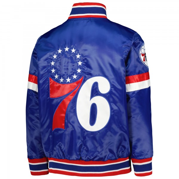 Куртка на кнопках Philadelphia 76ers Starter Youth Home Game Varsity Satin - Royal