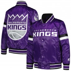 Куртка на кнопках Sacramento Kings Starter Youth Home Game Varsity Satin - Purple