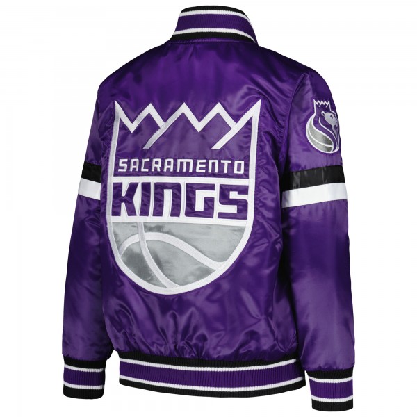 Куртка на кнопках Sacramento Kings Starter Youth Home Game Varsity Satin - Purple