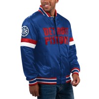 Куртка на кнопках Detroit Pistons Starter Home Game Satin Varsity - Blue