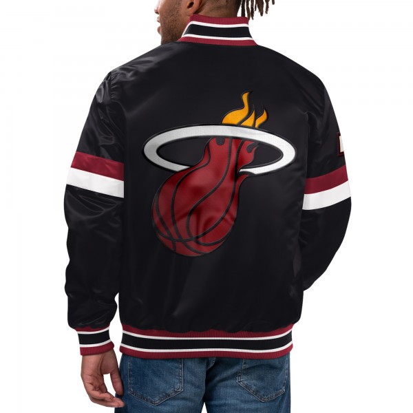 Куртка на кнопках Miami Heat Starter Home Game Satin Varsity - Black