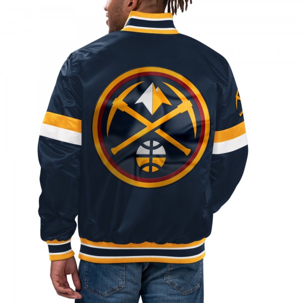Куртка на кнопках Denver Nuggets Starter Home Game Satin Varsity - Navy