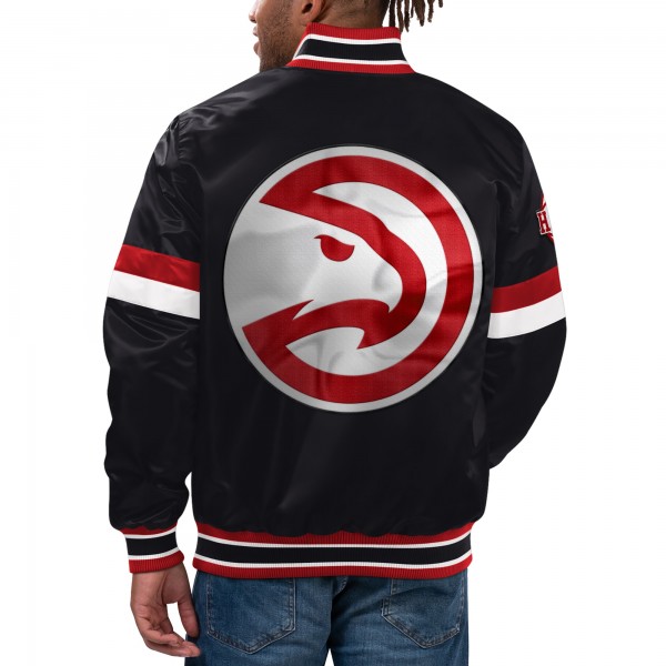 Куртка на кнопках Atlanta Hawks Starter Black Home Game SatinVarsity