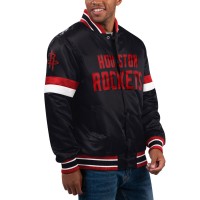 Куртка на кнопках Houston Rockets Starter Home Game Satin Varsity - Black