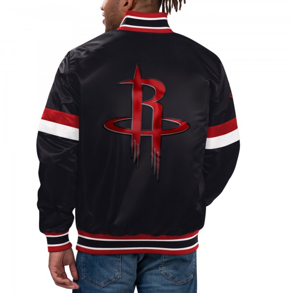Куртка на кнопках Houston Rockets Starter Home Game Satin Varsity - Black