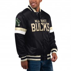 Куртка на кнопках Milwaukee Bucks Starter Home Game Satin Varsity - Black