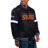 Куртка на кнопках Phoenix Suns Starter Home Game Satin Varsity - Black