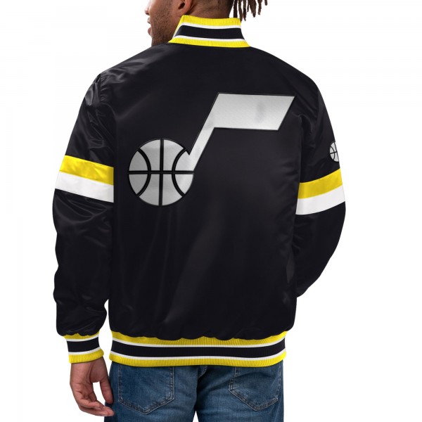 Куртка на кнопках Utah Jazz Starter Home Game Satin Varsity - Black