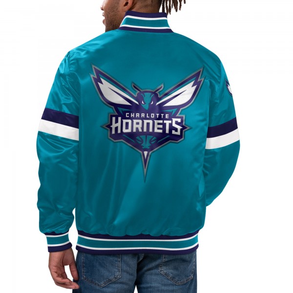Куртка на кнопках Charlotte Hornets Starter Home Game Satin Varsity - Teal