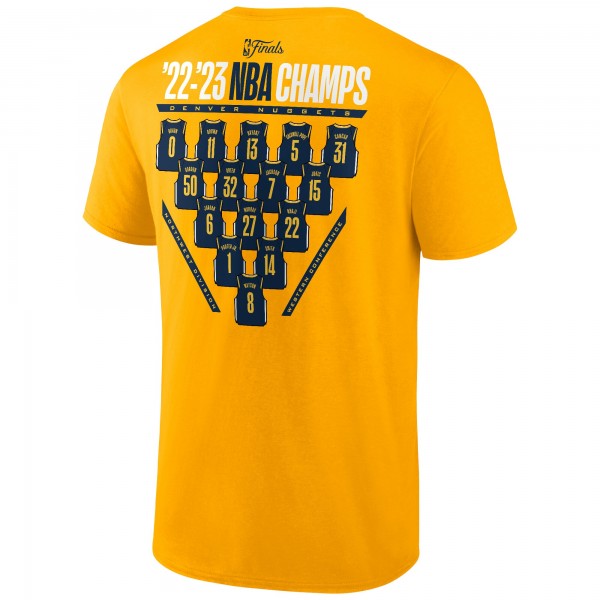 Игровая форма  Чемпионская футболка Denver Nuggets 2023 NBA Finals Champions Close Out Roster - Gold