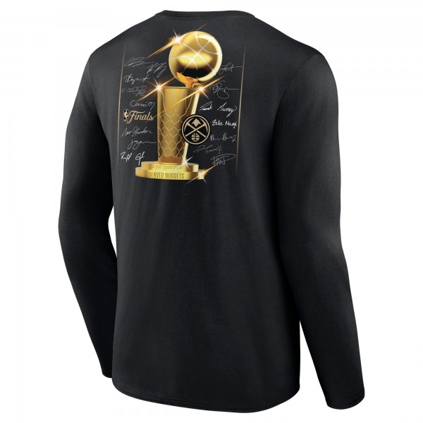 Чемпионская футболка Denver Nuggets 2023 NBA Finals Champions Triple Threat Roster Signature Long Sleeve - Black