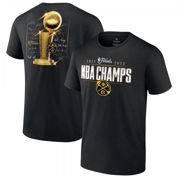 Чемпионская футболка Denver Nuggets 2023 NBA Finals Champions Triple Threat Roster Signature - Black