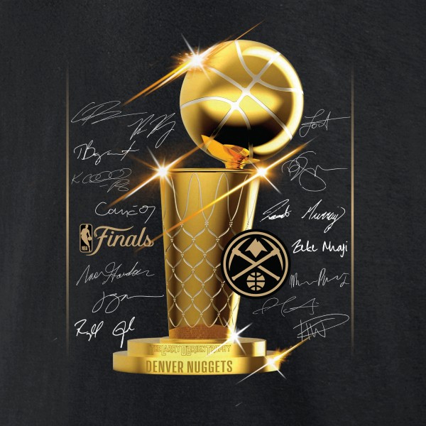 Чемпионская футболка Denver Nuggets 2023 NBA Finals Champions Triple Threat Roster Signature - Black