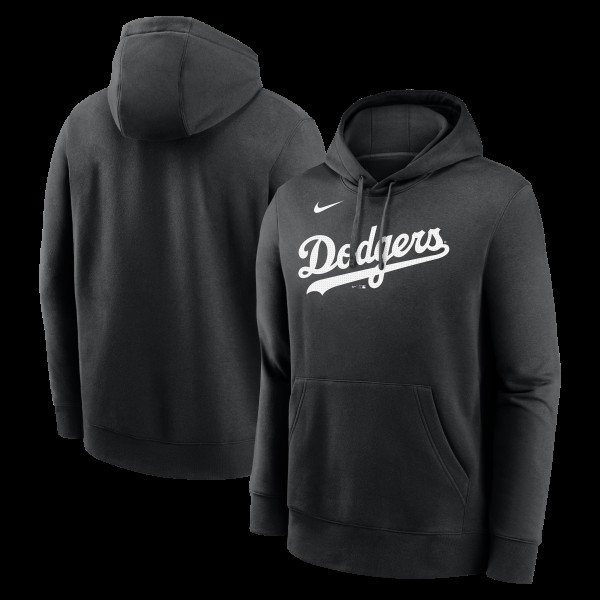 Los Angeles Dodgers Nike Black Logo Club Fleece Hoodie