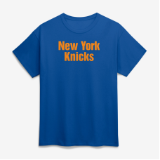 Футболка New York Knicks Logo Athletic Blue Wordmark