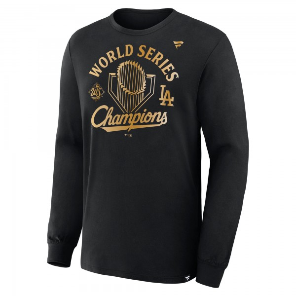 Los Angeles Dodgers Fanatics Black 2025 World Series Champions Locker Room Parade Long Sleeve T-Shirt