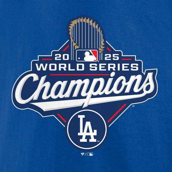 Los Angeles Dodgers Fanatics Royal 2025 World Series Champions Official Logo T-Shirt