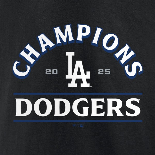 Los Angeles Dodgers Fanatics Black 2025 World Series Champions Hoodie