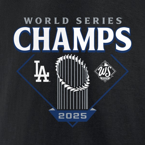 Los Angeles Dodgers Fanatics Black 2025 World Series Champions Hoodie