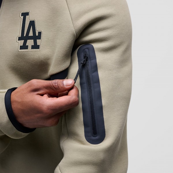 Los Angeles Dodgers Nike Tan Tech Fleece Windrunner Full-Zip Hoodie Jacket