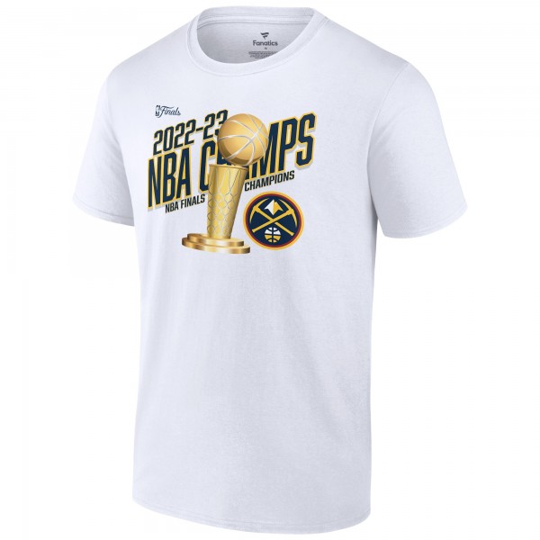 Чемпионская футболка Denver Nuggets 2023 NBA Finals Champions Floater Trophy - White