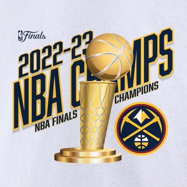 Чемпионская футболка Denver Nuggets 2023 NBA Finals Champions Floater Trophy - White