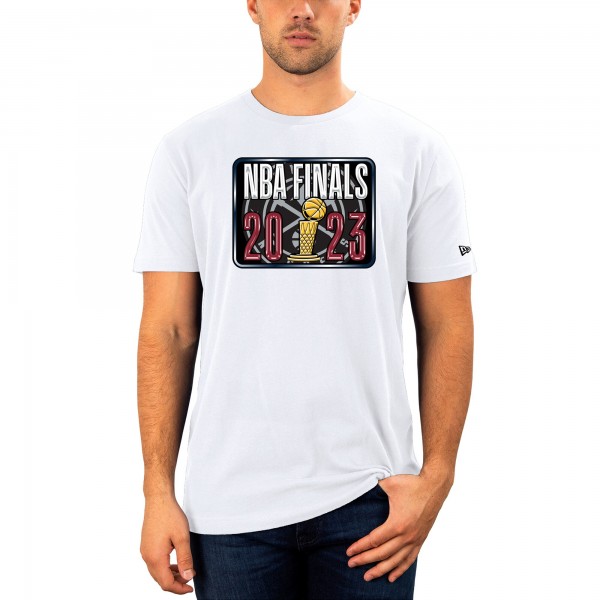 Футболка Denver Nuggets New Era 2023 NBA Finals Hook - White