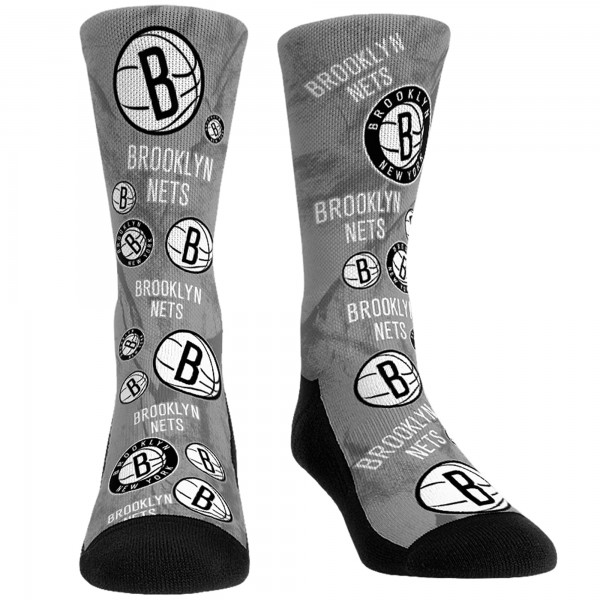 Носки и трусы Brooklyn Nets Rock Em All-Over Logo - Gray