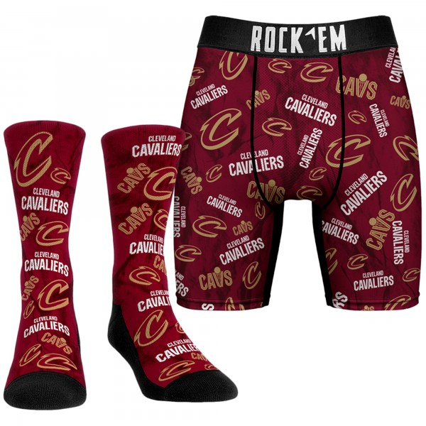 Носки и трусы Cleveland Cavaliers Rock Em All-Over Logo - Wine