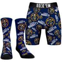 Носки и трусы Denver Nuggets Rock Em All-Over Logo - Navy