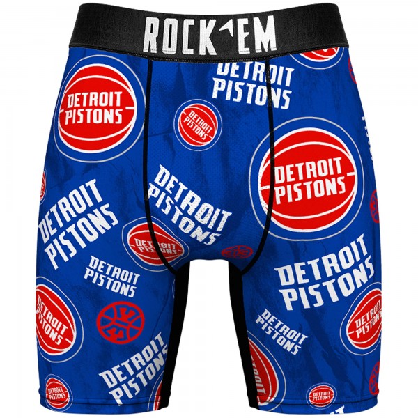 Носки и трусы Detroit Pistons Rock Em All-Over Logo - Blue