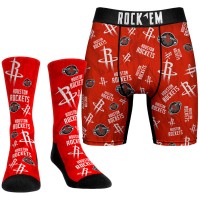 Носки и трусы Houston Rockets Rock Em All-Over Logo - Red
