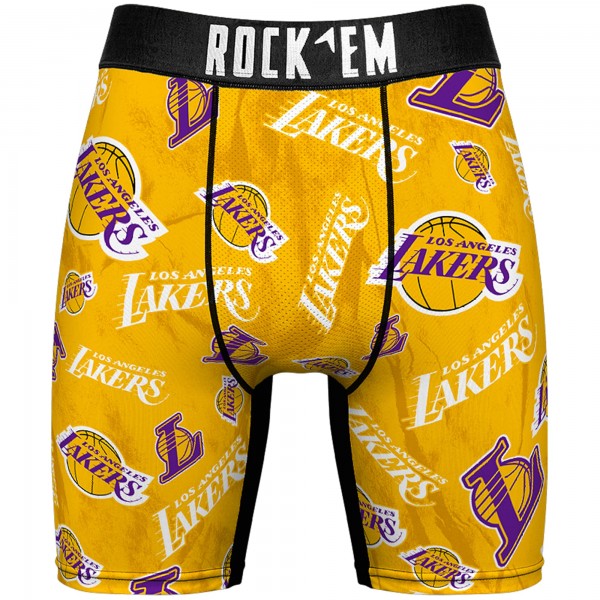 Носки и трусы Los Angeles Lakers Rock Em All-Over Logo - Gold