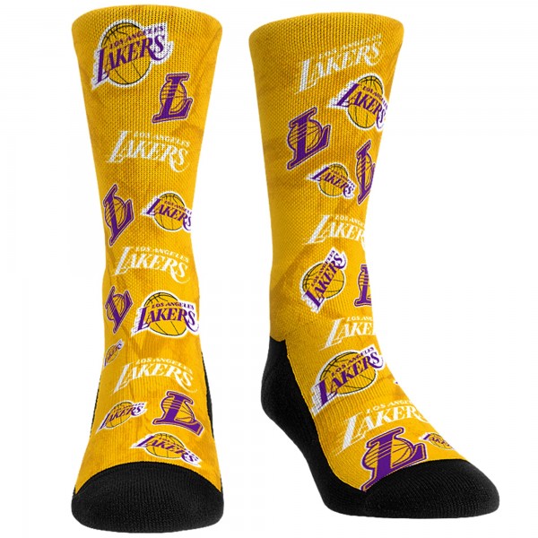 Носки и трусы Los Angeles Lakers Rock Em All-Over Logo - Gold