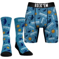 Носки и трусы Memphis Grizzlies Rock Em All-Over Logo - Light Blue