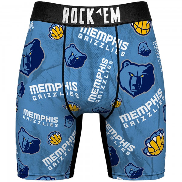 Носки и трусы Memphis Grizzlies Rock Em All-Over Logo - Light Blue