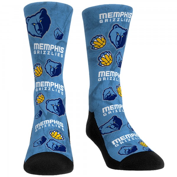 Носки и трусы Memphis Grizzlies Rock Em All-Over Logo - Light Blue